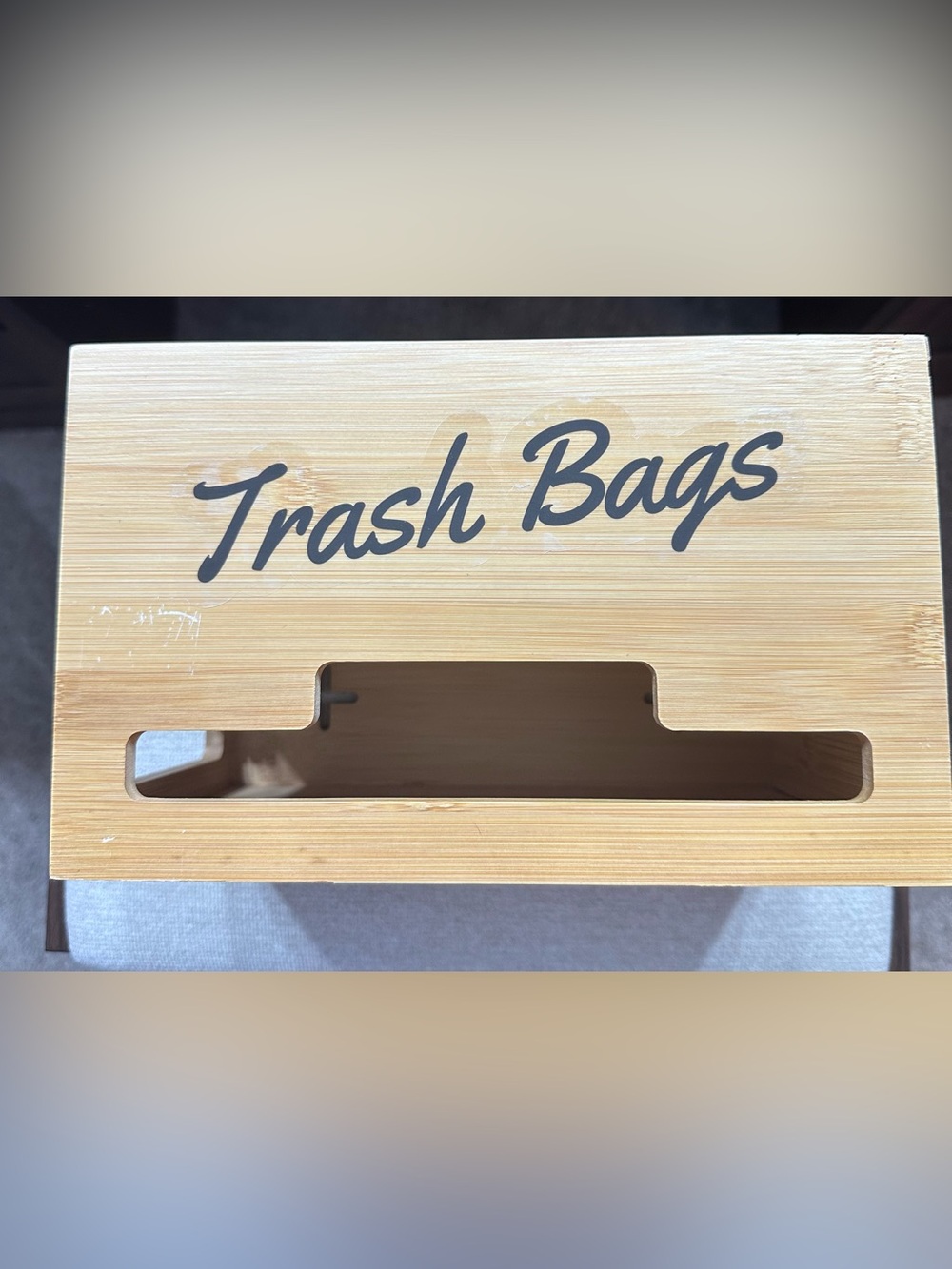 Bamboo Trash Bag Holder Dispenser Box